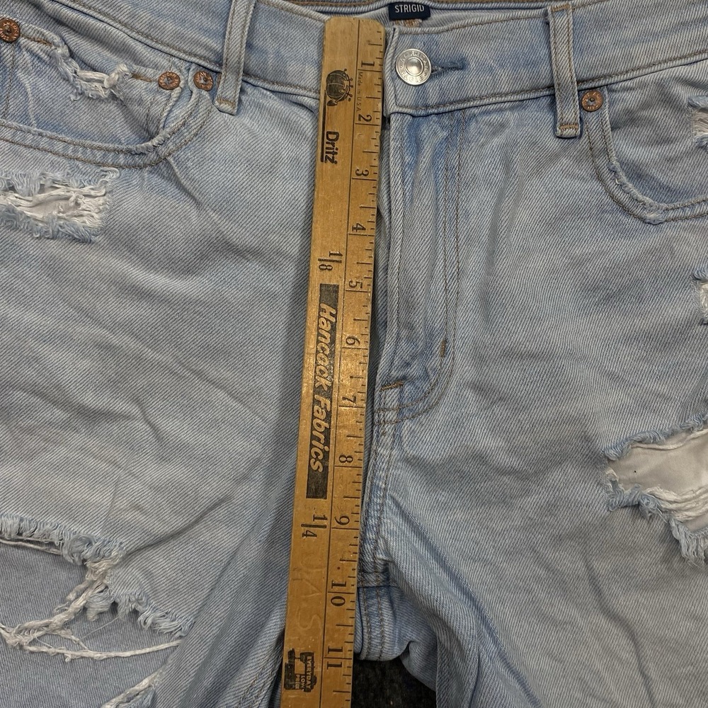 American Eagle Outfitters City Retro Raw Hem Jean Short Womens Sz 6 Denim Ripped - Picture 9 of 11